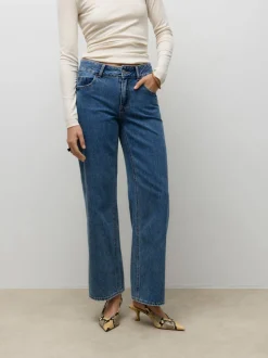 AWRENA Mid rise Wide leg fit Jeans