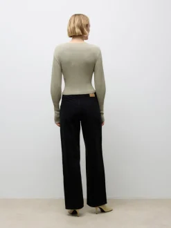 AWRENA Mid rise Wide leg fit Jeans