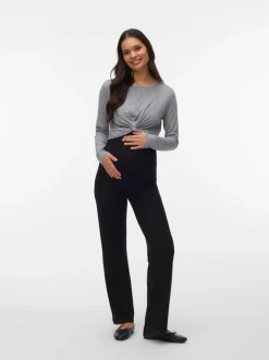 Cropped fit O-hals Top