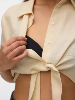 Cropped fit Overhemd kraag Top
