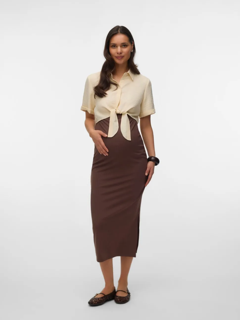 Cropped fit Overhemd kraag Top