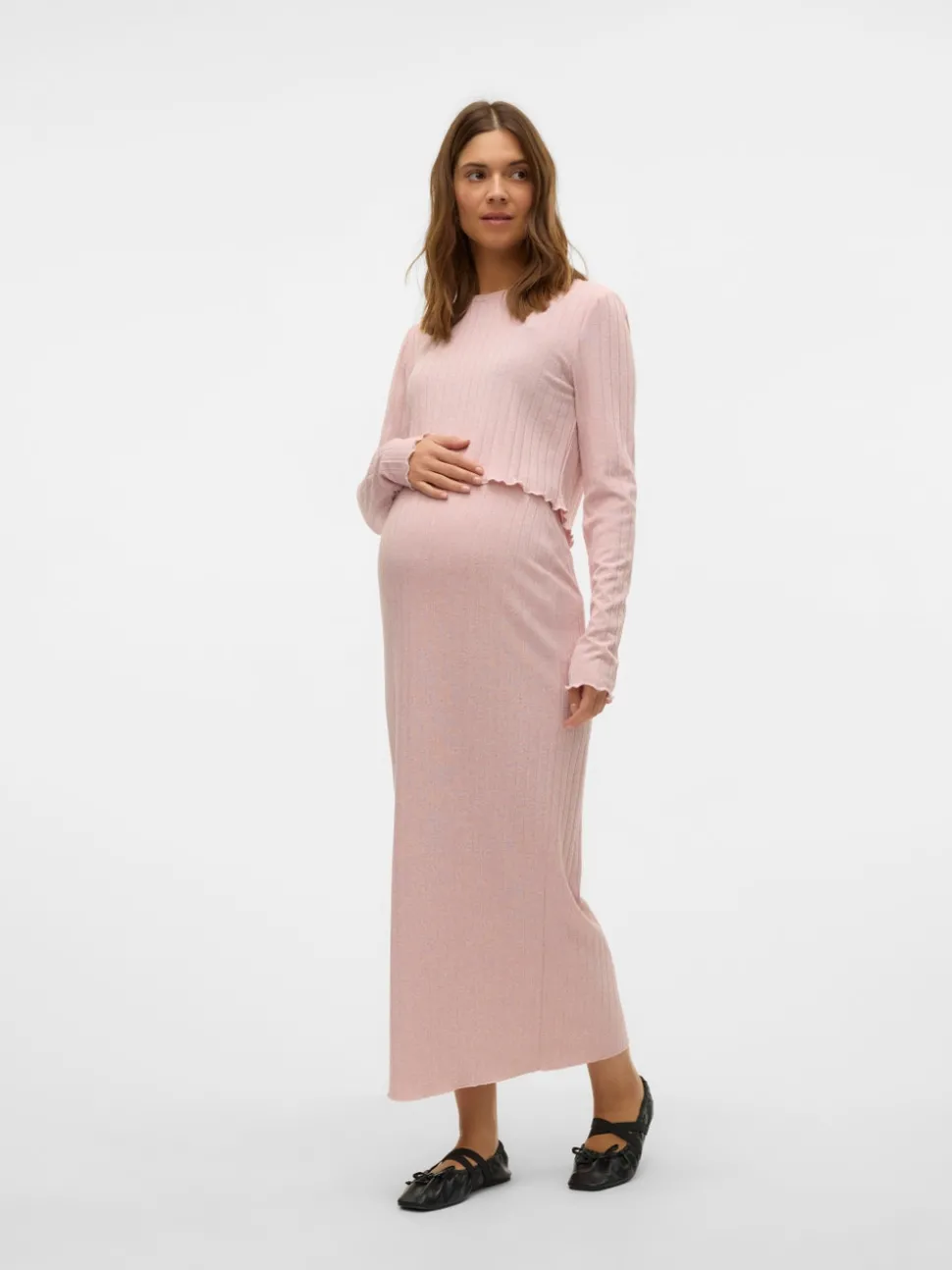 High waist Midi-rok