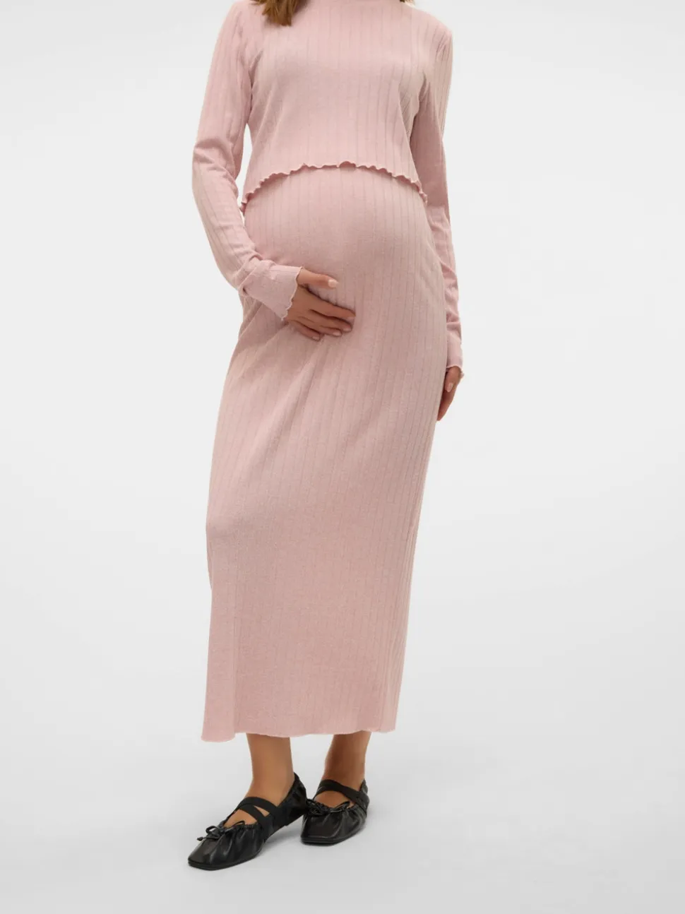 High waist Midi-rok