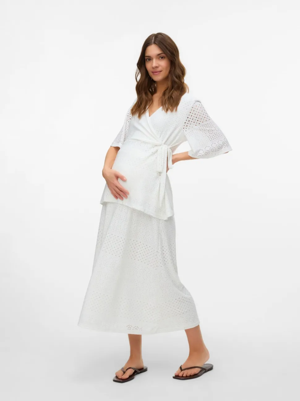 High waist Midi-rok