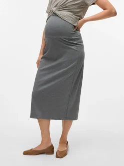 High waist Midi-rok
