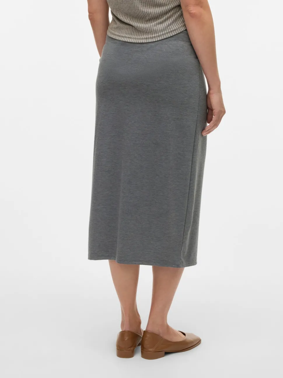 High waist Midi-rok