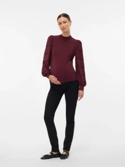 Regular fit Hoge hals Ballonmouwen Pullover
