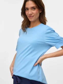 Regular fit O-hals Ballonmouwen T-shirts