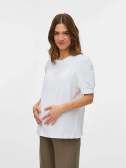 Regular fit O-hals Ballonmouwen T-shirts