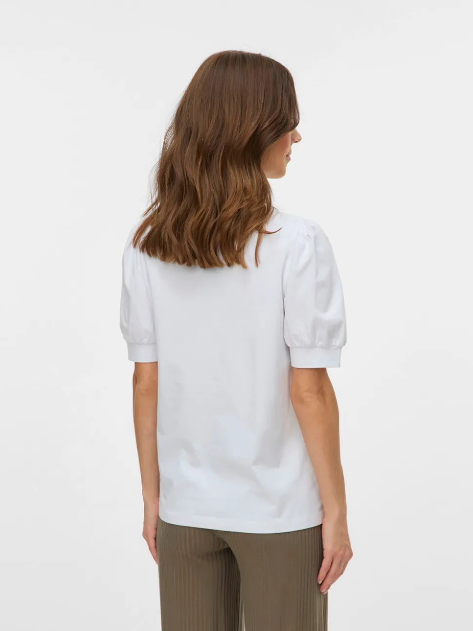 Regular fit O-hals Ballonmouwen T-shirts