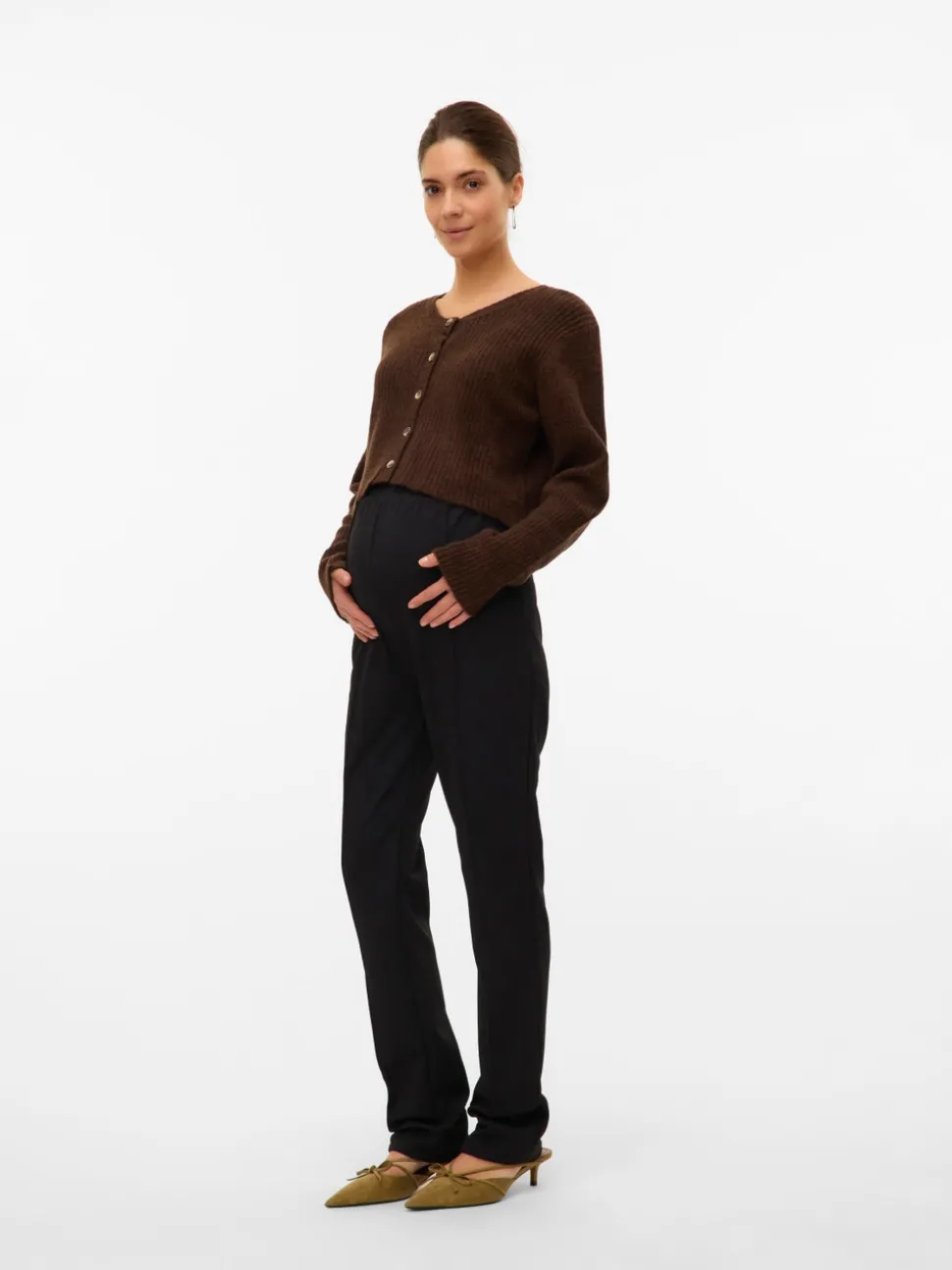 Regular fit O-hals Gebreid vest