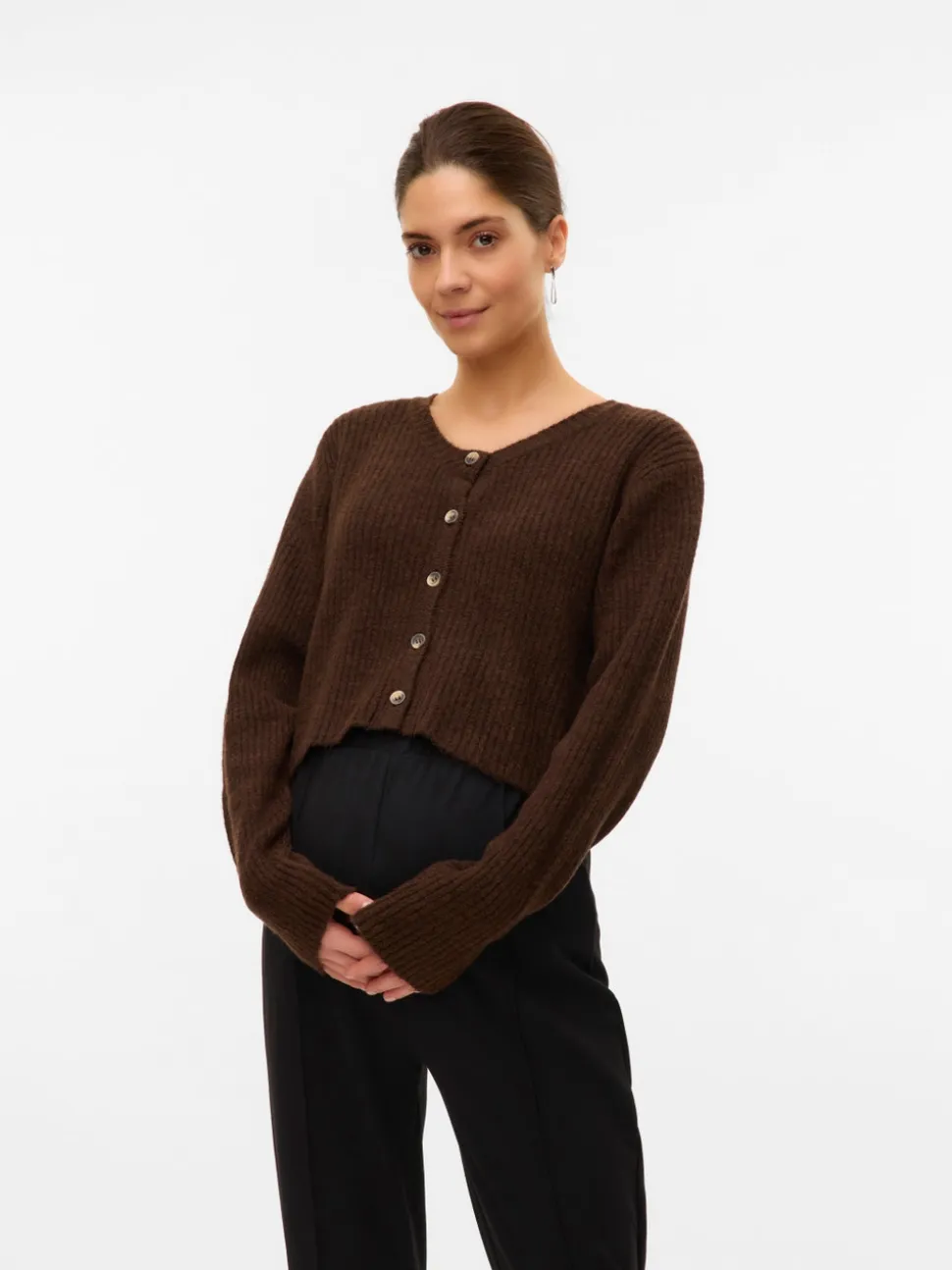 Regular fit O-hals Gebreid vest