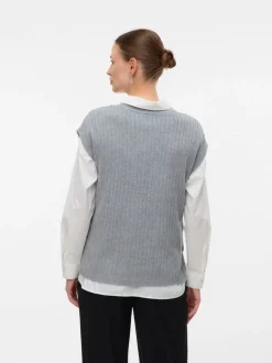 Regular fit O-hals Gebreid gilet
