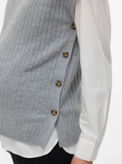 Regular fit O-hals Gebreid gilet