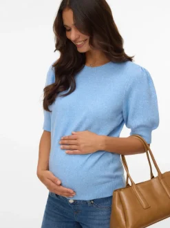 Regular fit O-hals Geribde mouwuiteinden Pullover