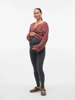 Regular fit V-Hals Mouwuiteinden met omslag Verlaagde schoudernaden Pullover