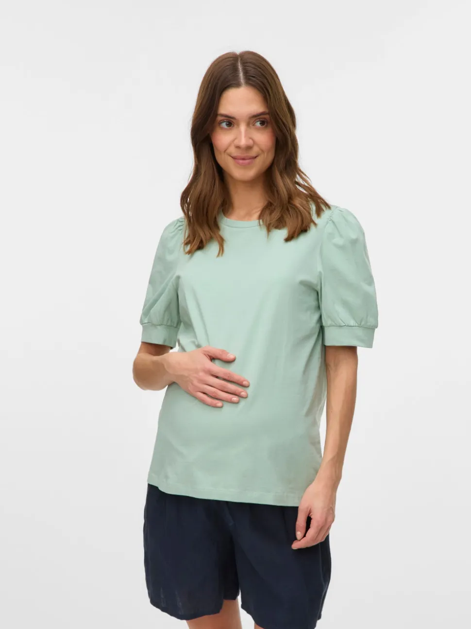 Regular fit O-hals Ballonmouwen T-shirts