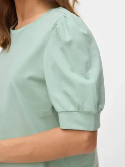 Regular fit O-hals Ballonmouwen T-shirts