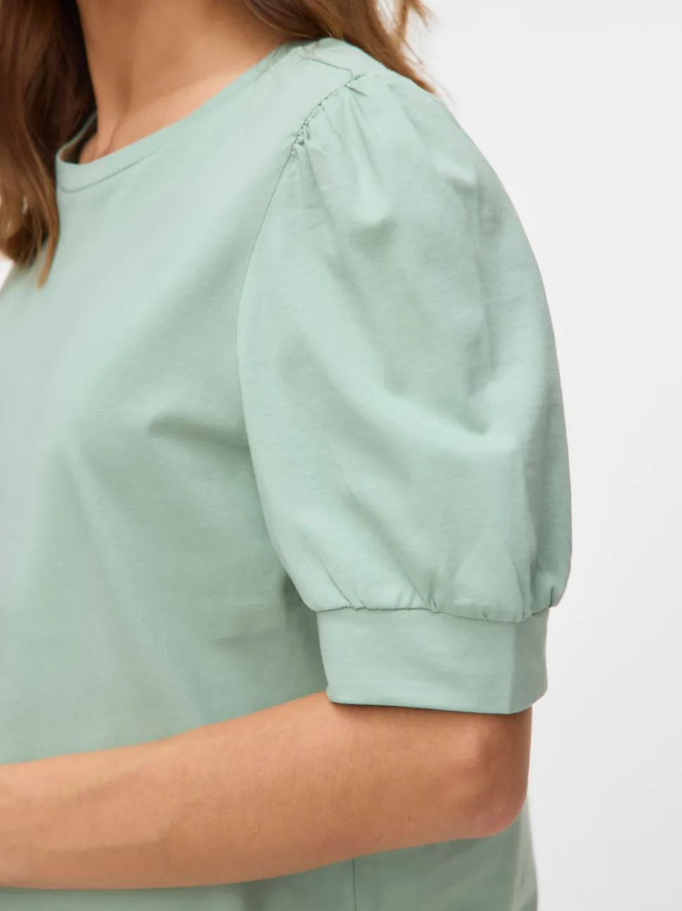 Regular fit O-hals Ballonmouwen T-shirts
