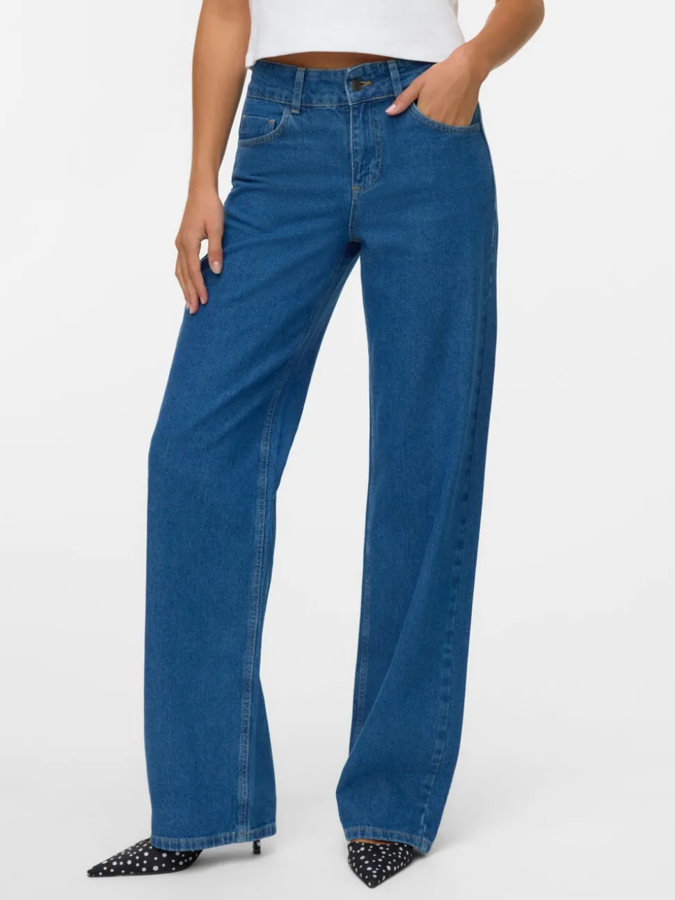 SNRANCY Mid rise Wide leg fit Jeans