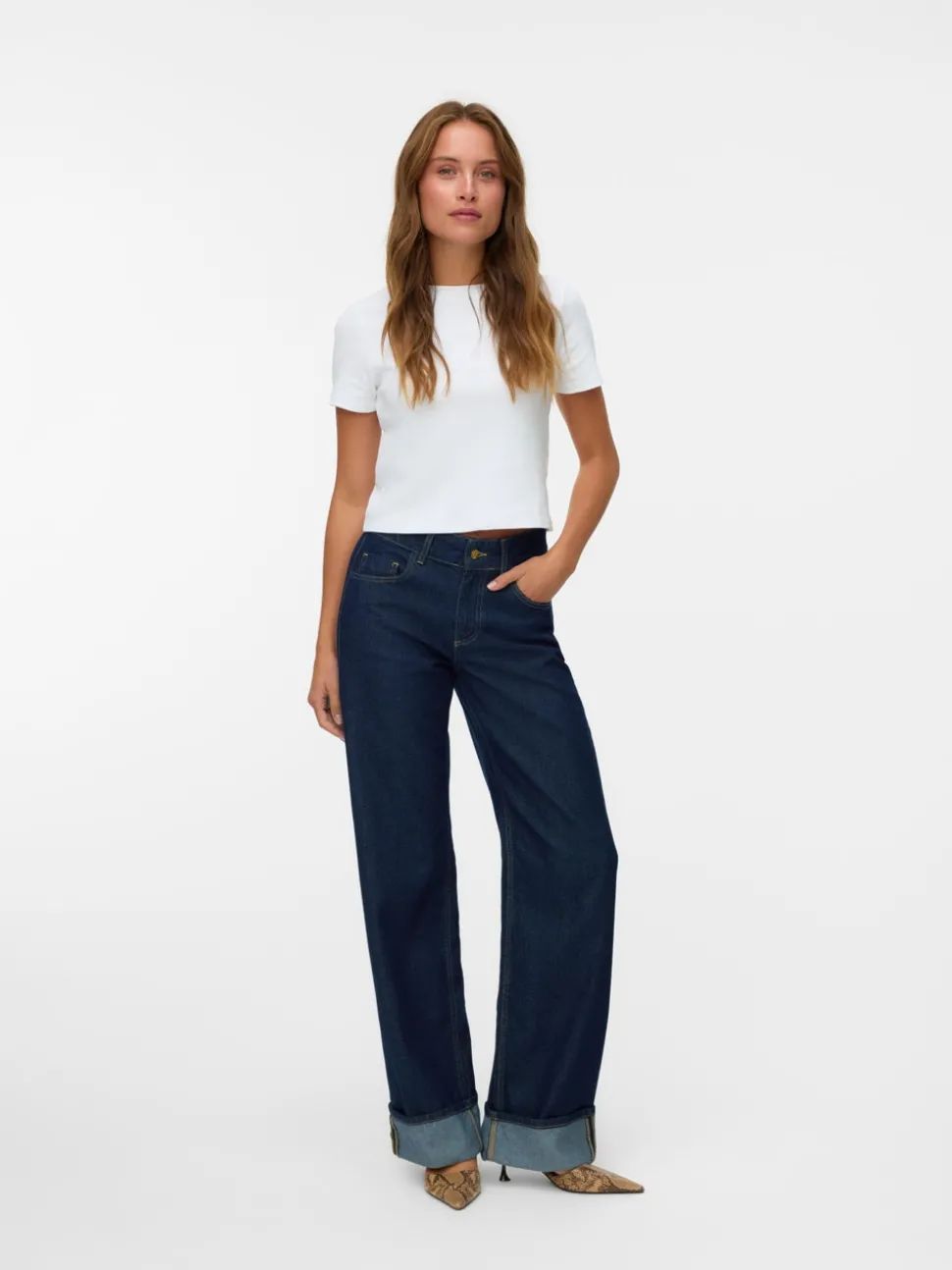 SNRANCY Mid rise Wide leg fit Jeans