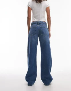 TOPSHOP Low waist Wide leg fit Jeans