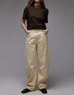 TOPSHOP Mid waist Barrel fit Jeans