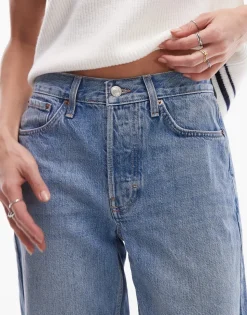 TOPSHOP Mid waist Straight fit Jeans