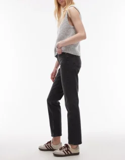 TOPSHOP Mid waist Straight fit Jeans