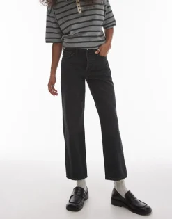 TOPSHOP Mid waist Straight fit Jeans