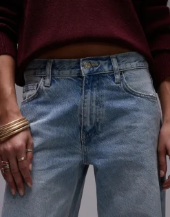 TOPSHOP Mid waist Wide leg fit Jeans