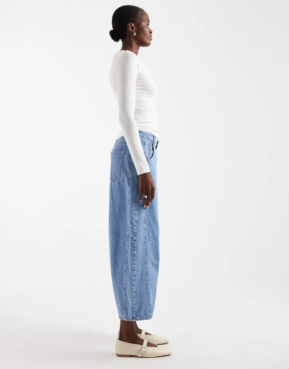 TSBELLA High rise Barrel fit Jeans