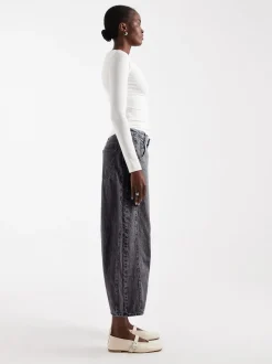 TSBELLA High rise Barrel fit Jeans