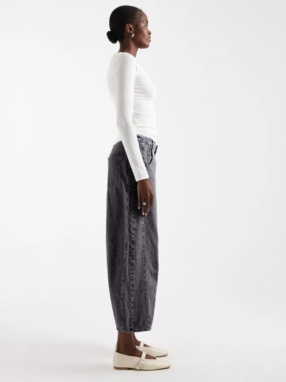 TSBELLA High rise Barrel fit Jeans