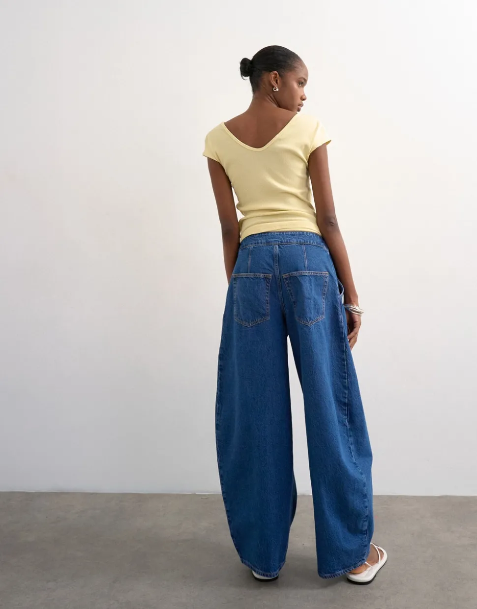 TSBELLE Mid rise Barrel fit Jeans