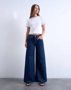 TSCLARA Mid rise Wide leg fit Jeans