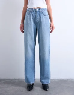 TSCOLUMN Mid rise Straight fit Jeans