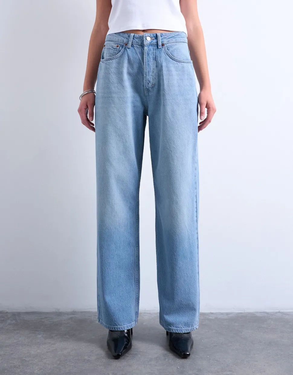 TSCOLUMN Mid rise Straight fit Jeans