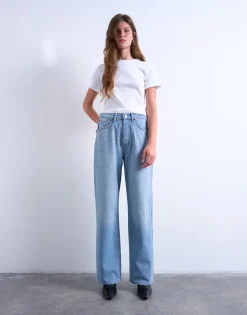 TSCOLUMN Mid rise Straight fit Jeans