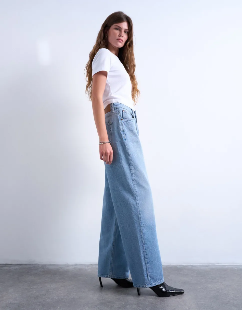TSCOLUMN Mid rise Straight fit Jeans