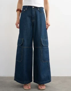 TSEVA Mid rise Wide leg fit Jeans