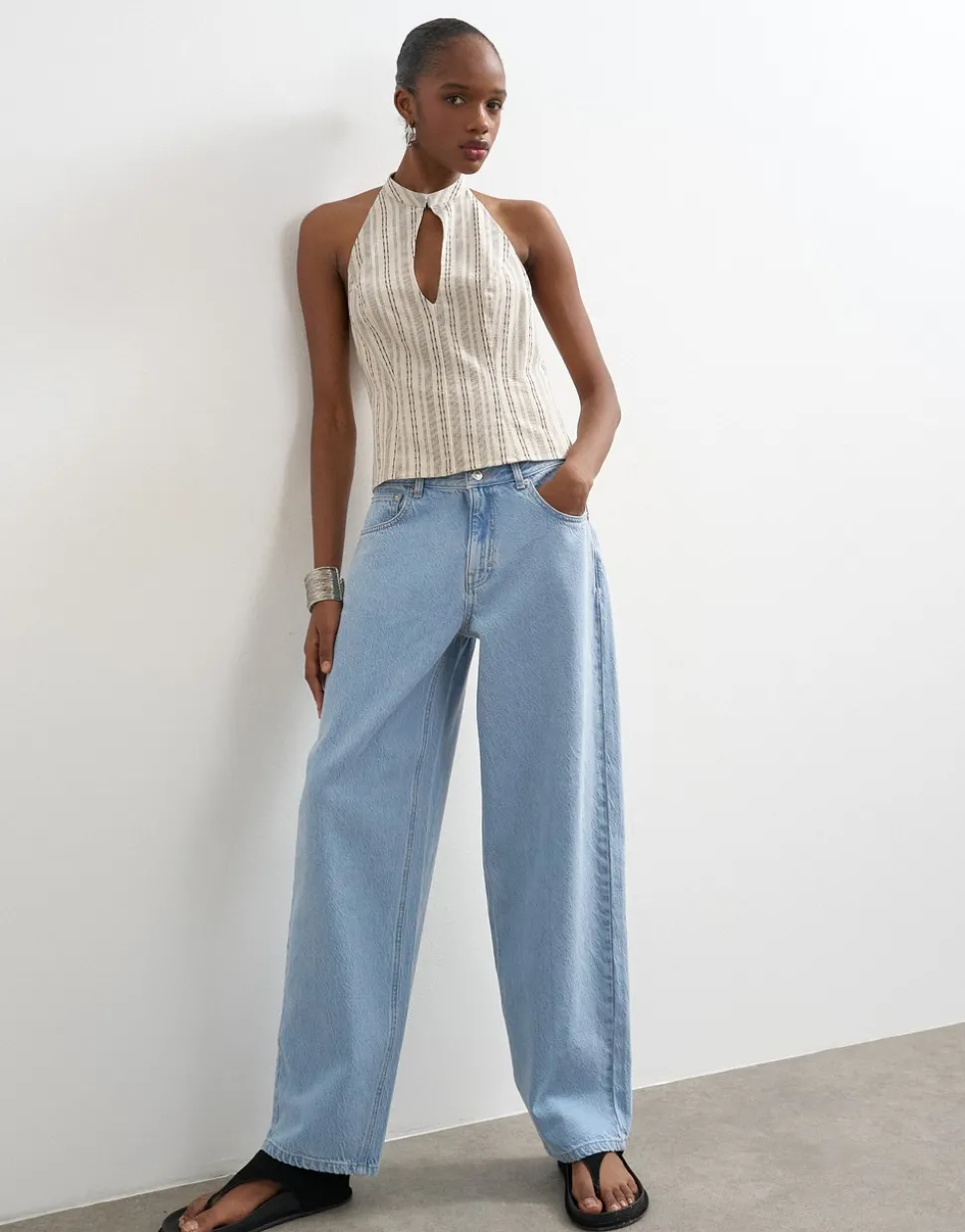 TSLOWRIE Low rise Baggy fit Jeans
