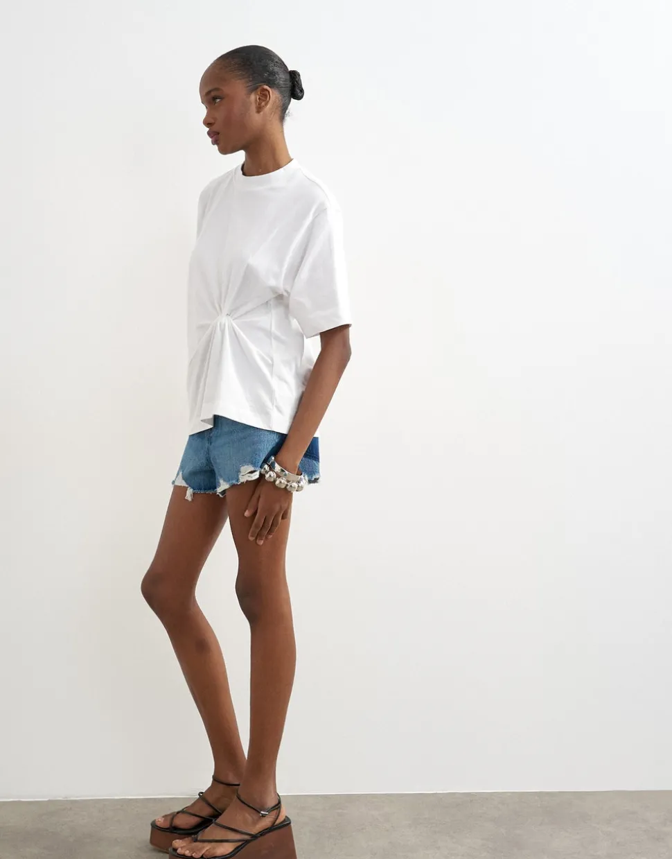 TSOLIVIA Denim shorts