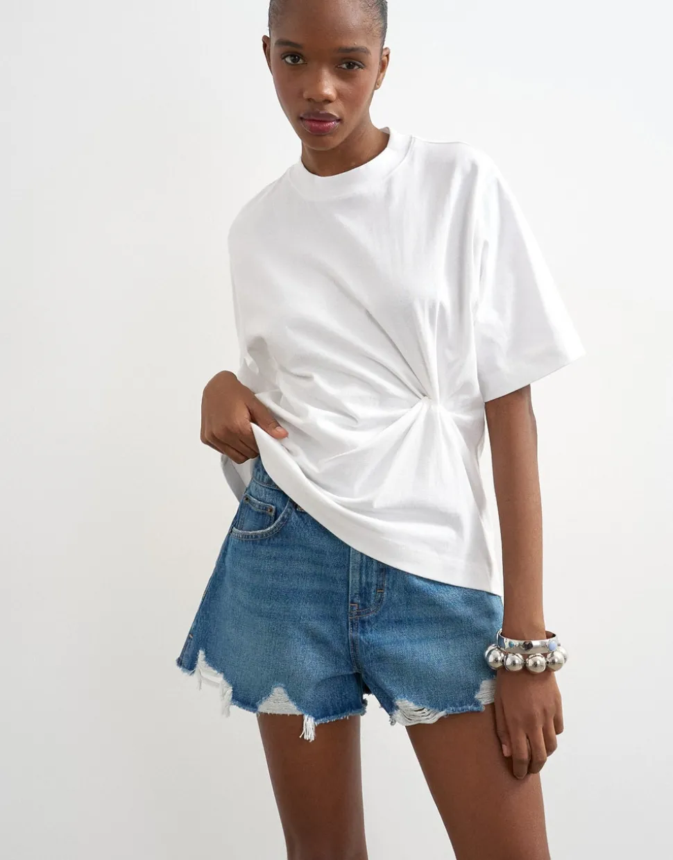 TSOLIVIA Denim shorts