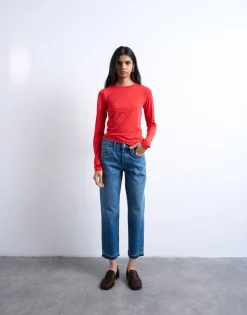 TSRUNWAY Mid rise Straight fit Jeans