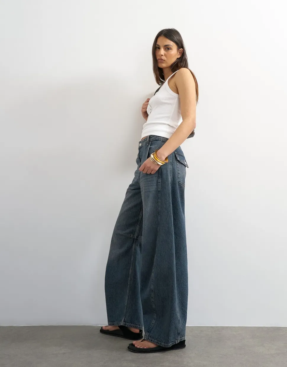 TSVEA High rise Barrel fit Jeans