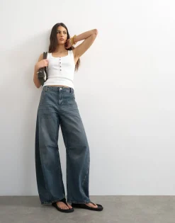 TSVEA High rise Barrel fit Jeans