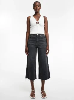 TSVERA High rise Brede pasvorm - bijgesneden Jeans