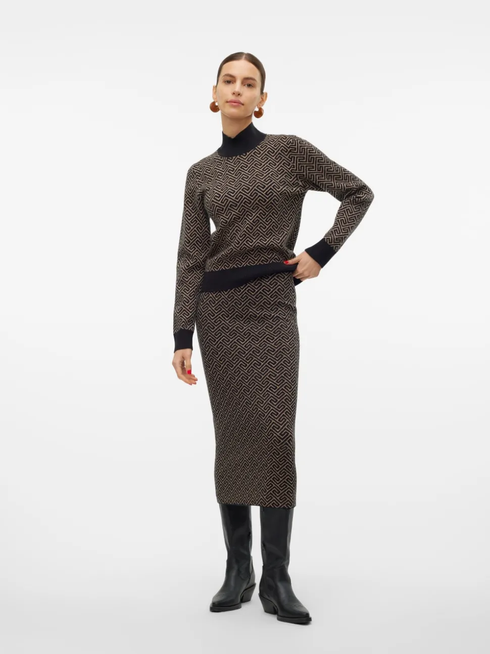 VMARIA High waist Lange rok
