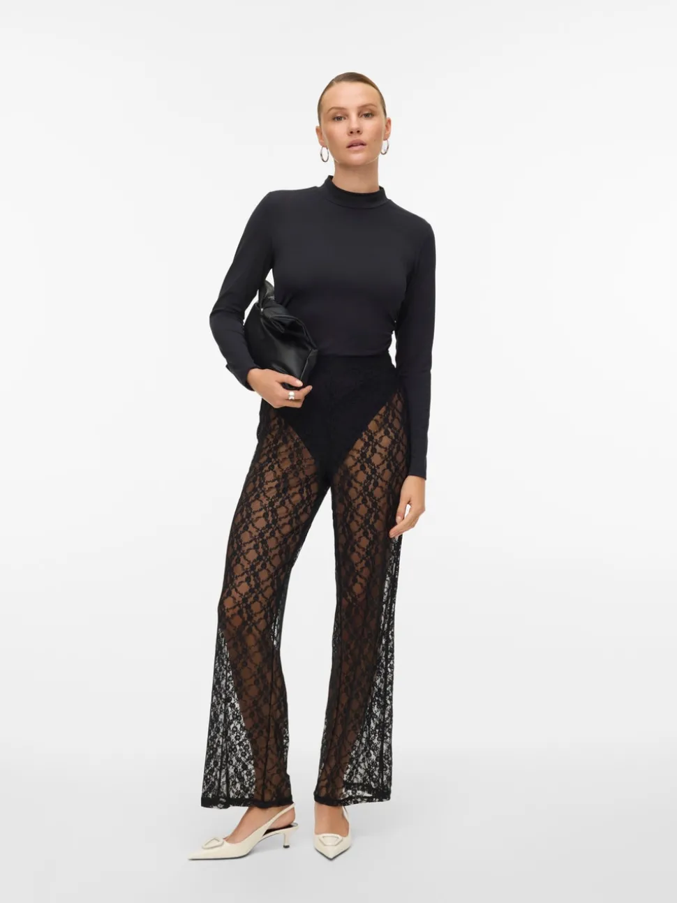 VMCAROLINE Mid waist Broek
